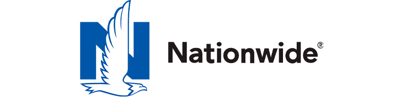 Logo of Nationwide featuring a blue eagle next to the name in dark font.