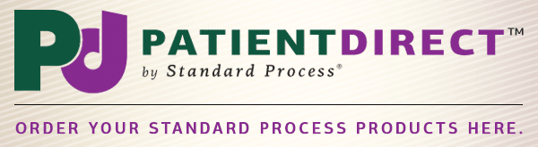 Logo and text for "Patient Direct by Standard Process" with an order prompt.